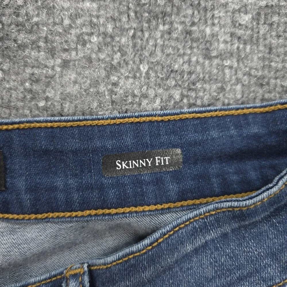Judy Blue‎ Jeans Womens 16W Blue High Rise Skinny Distressed Denim Leopard